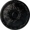 Ekena Millwork Granada Ceiling Medallion (Fits Canopies up to 4 1/4"), Hand-Painted Jet Black, 15 3/4"OD x 5/8"P CM16GABLF - alternate 1